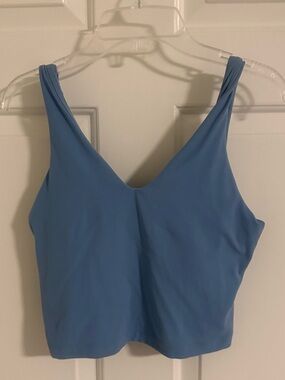 Light Blue Athleta Transcend V-neck crop